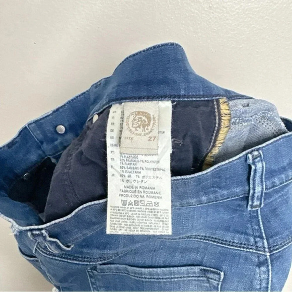 Diesel Womens 27 Regular Slim Straight Leg Distressed Jeans - Picture 11 of 16